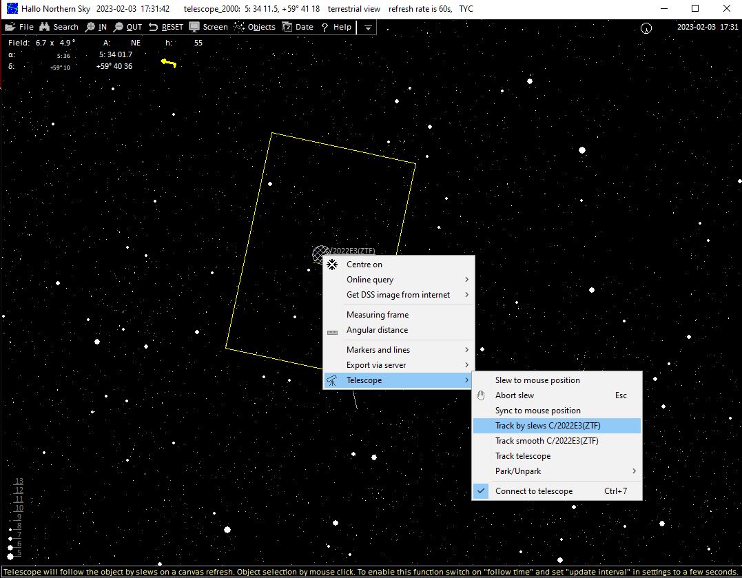 how to capture comets with xsolver 07
