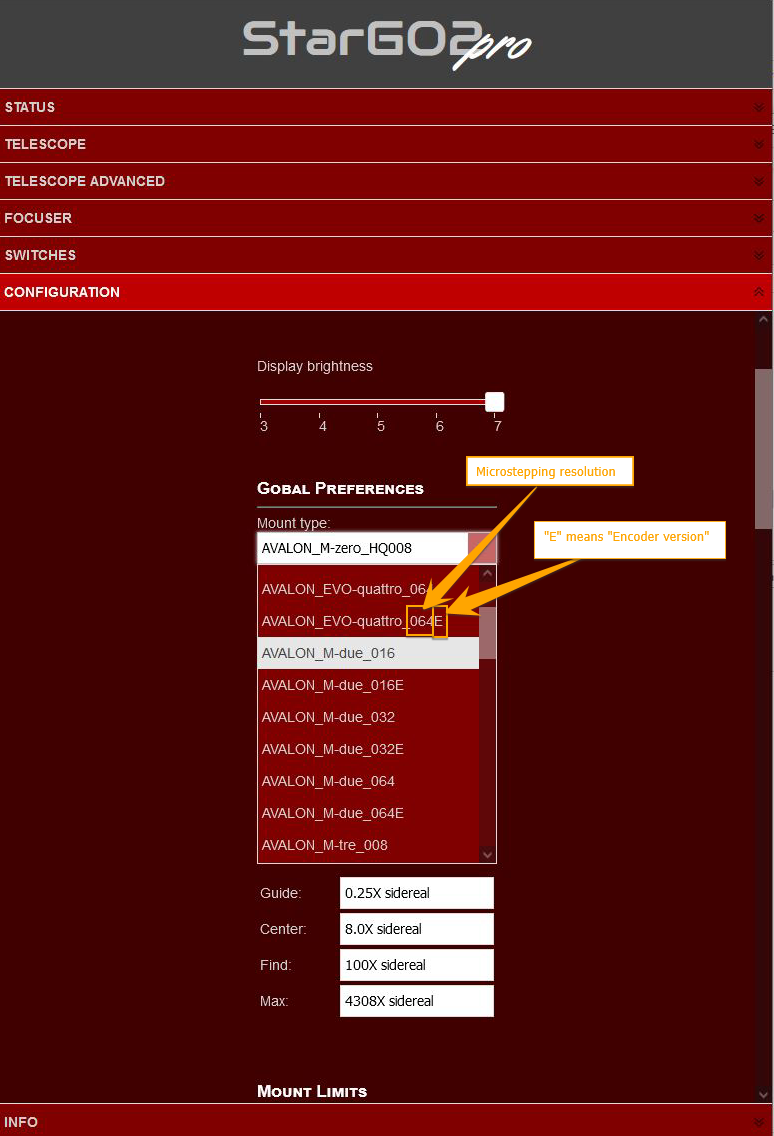 StarGo2 Pro mount configuration file